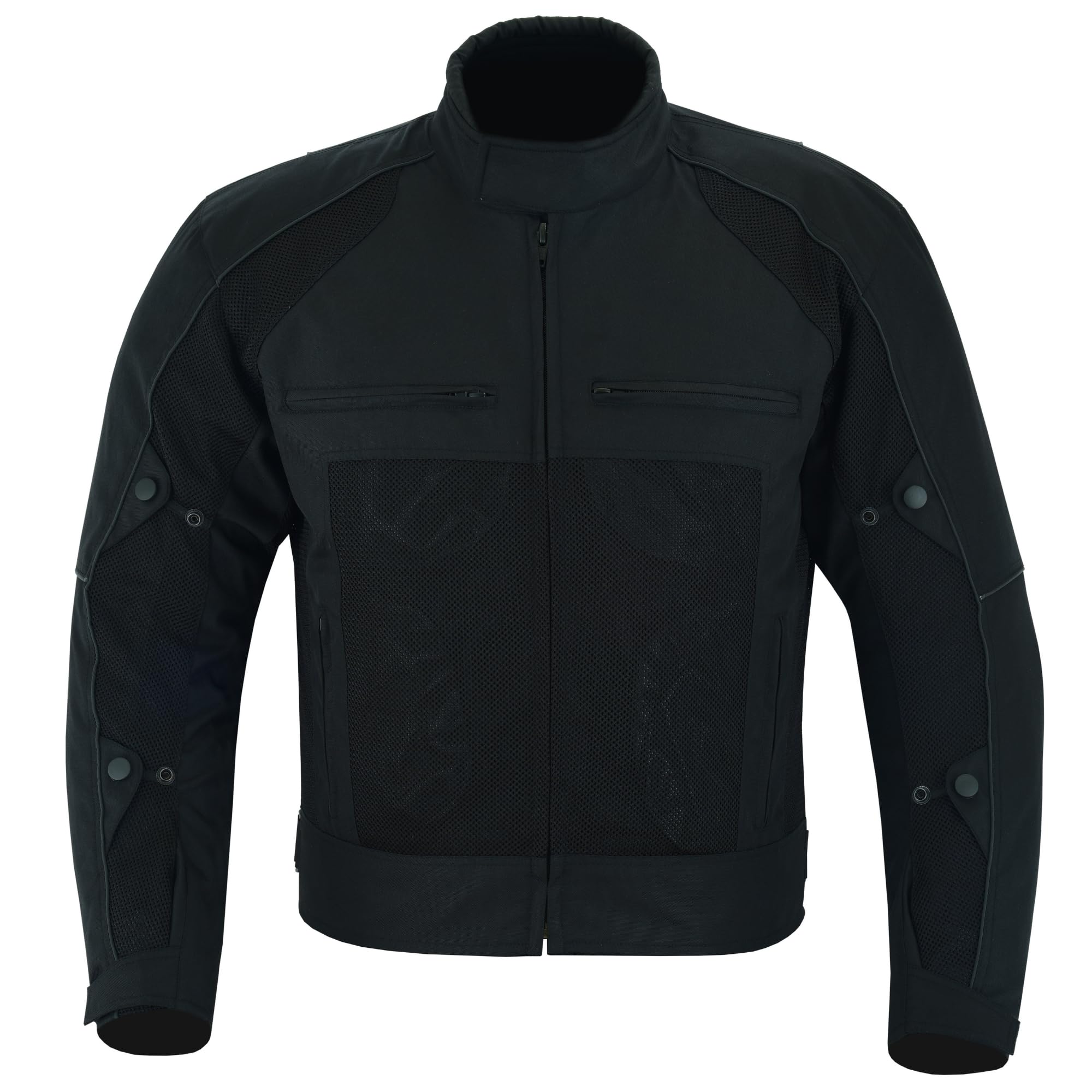 Kurtki motocyklowe Air Mesh dla mężczyzn | Oddychające tekstylne kurtki do jazdy na motocyklu męskie z wyjmowaną podszewką i zbrojami CE, wodoodporne kurtki męskie - czarne (l)
