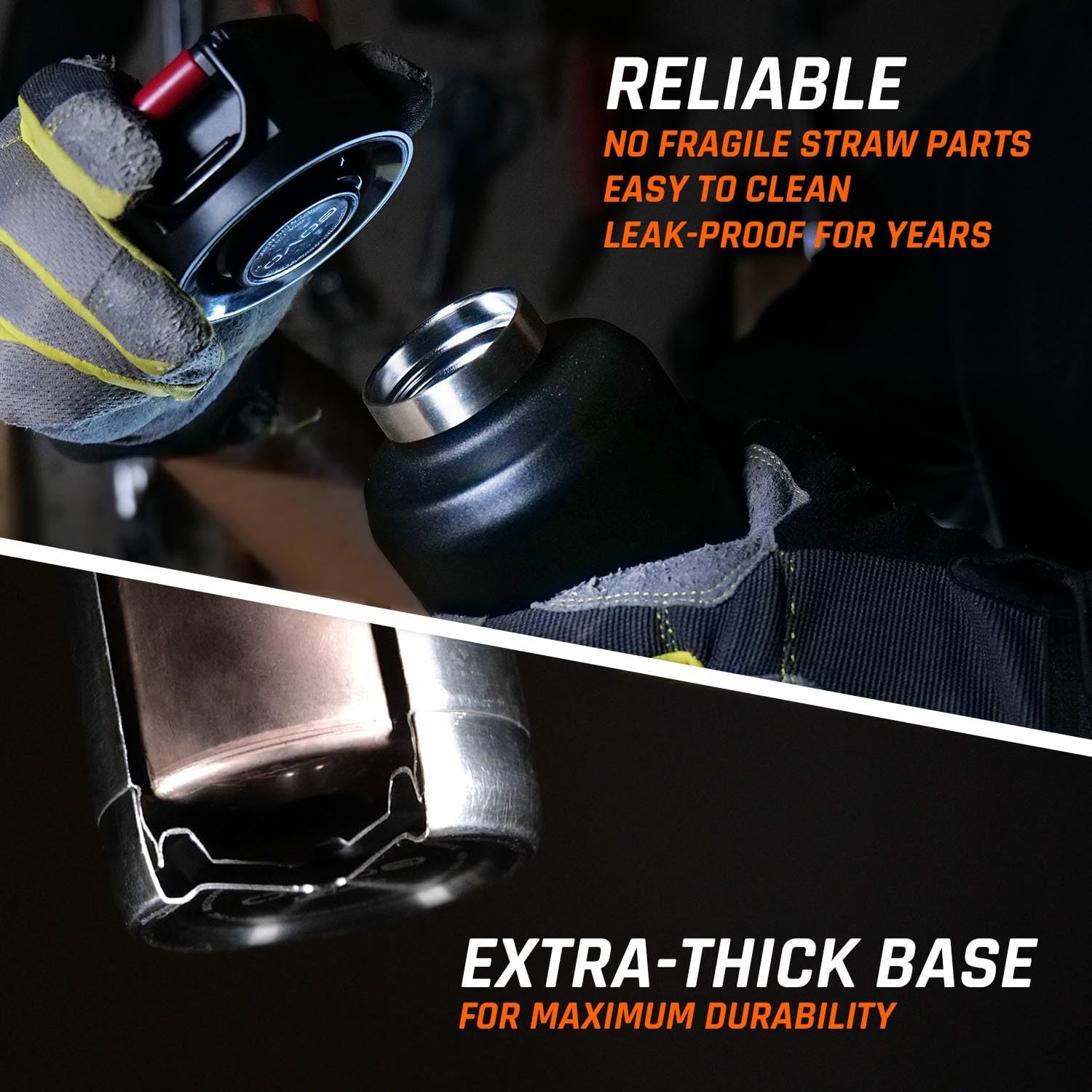 Image showing the GOVO T5 bottle being cleaned and its extra-thick base