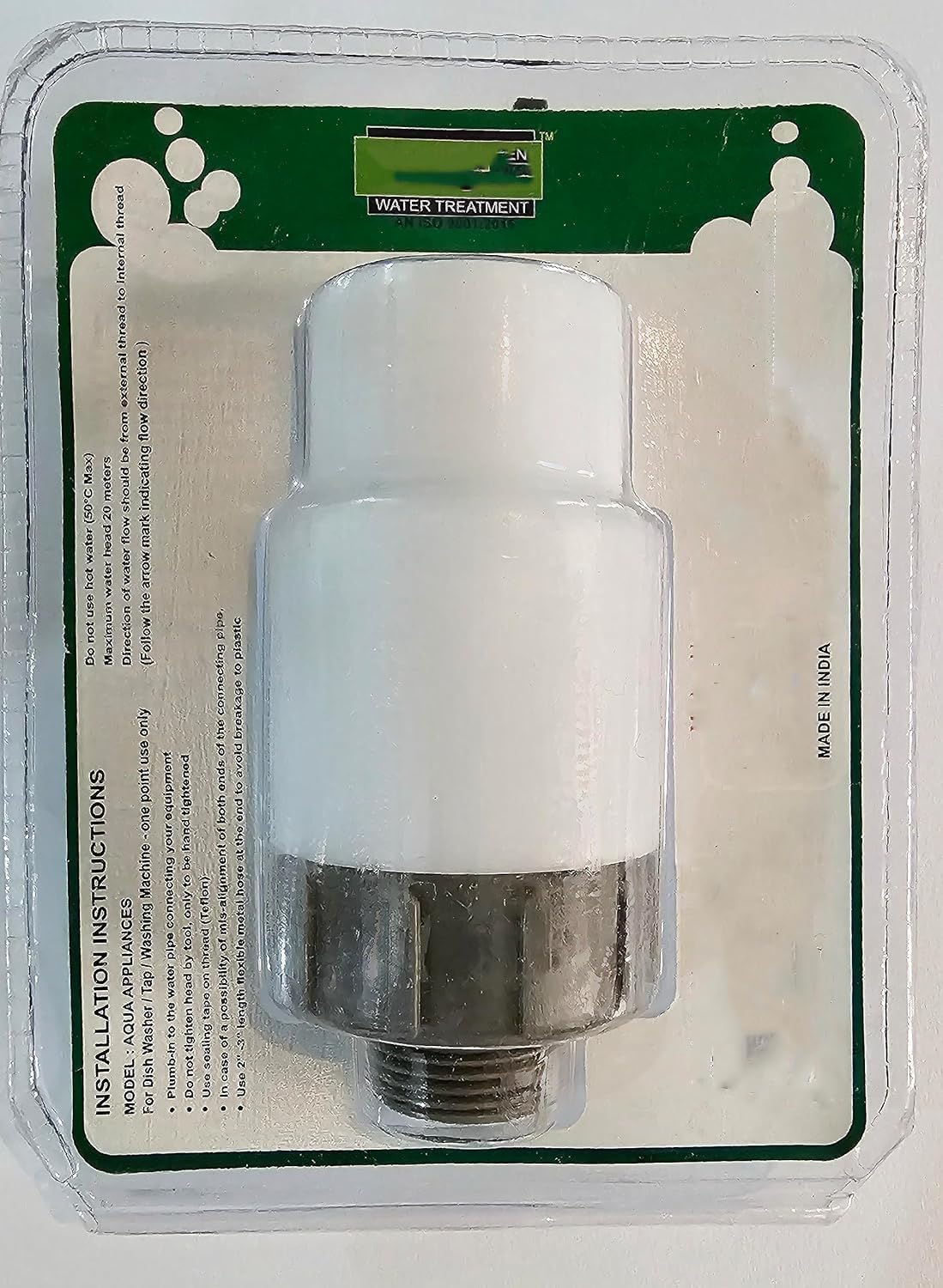 Water Softener & Solid Filter Cartridge for All Washing Machines - Pack of 1