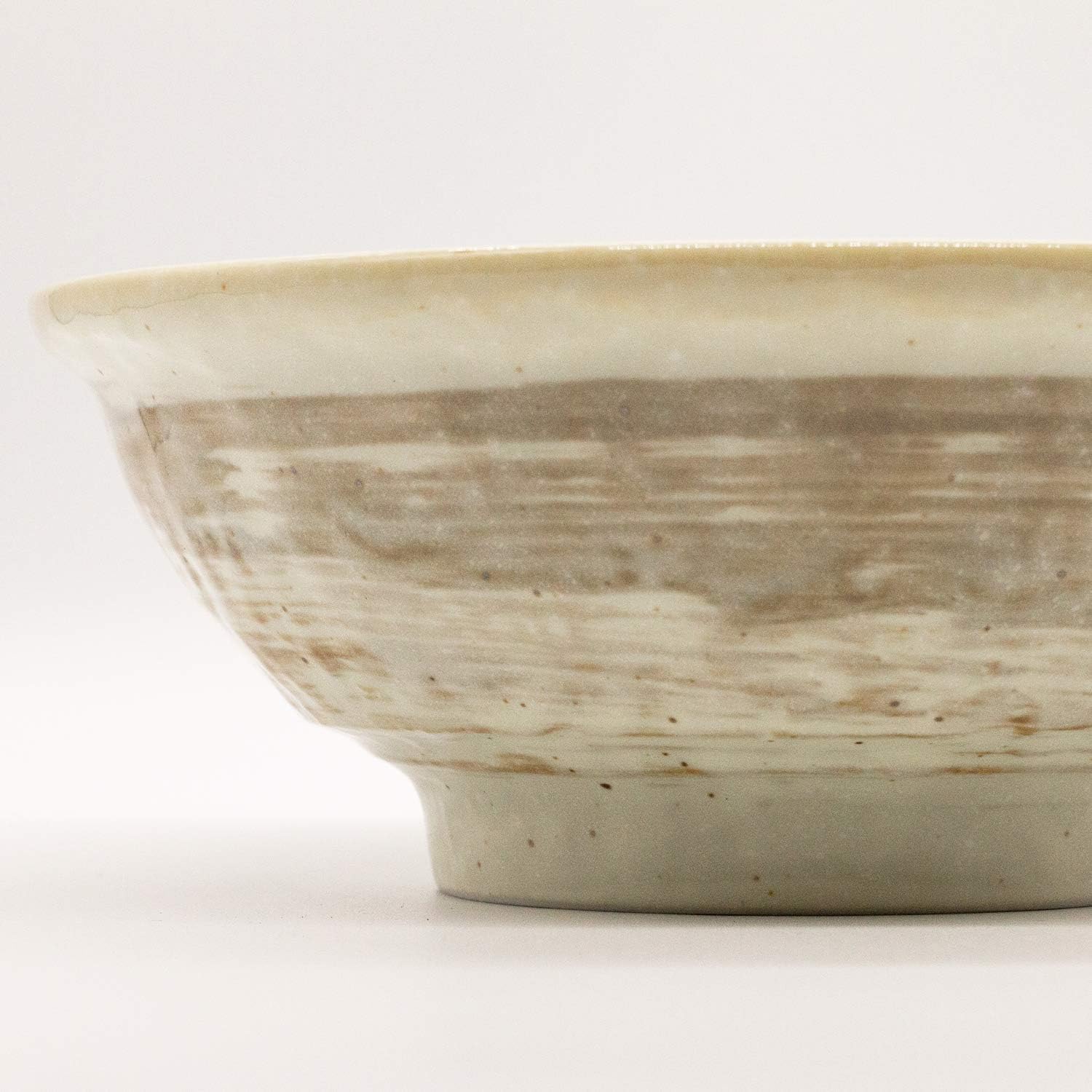 Mino Pottery 131-1308 Bowl, Ramen Bowl, Plate, Approx. 7.9 inches (20 cm), Microwave Safe, Dishwasher Safe, Powder Brush