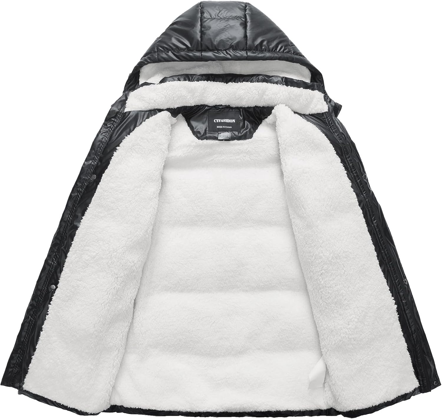 CTFASHION Boys Winter Puffer Jacket Waterproof Hooded Parka Coat with Faux Fur Lining Warm Insulated Outdoor Jacket for Kids - Image 3