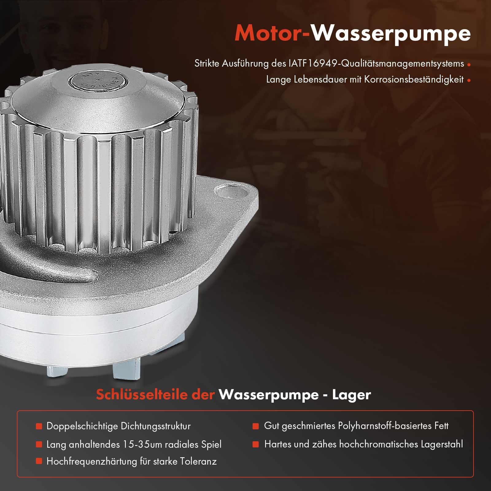 Frankberg Zahnriemensatz mit Wasserpumpe Benzin | Kompatibel mit Xsara N1, 206 Stufenheck, Berlingo/Berlingo First MPV GFK GJK MF, Partner Combispace 5 G, 307 Break 3E