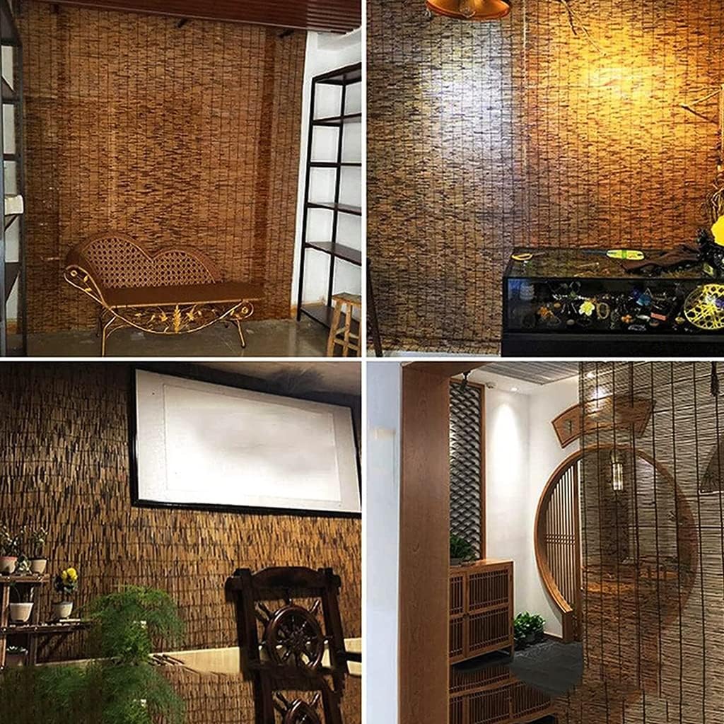 review Natural Reed Curtain,Roller Blind,Shutters,Hand-Woven, Sunshade/Heat Insulation, Waterproof, shutters for Windows Outside,for Indoor/Outdoor/Gazebo/Balcony/Patio (Size : 1.4x1.63m/4.6x5.33ft)