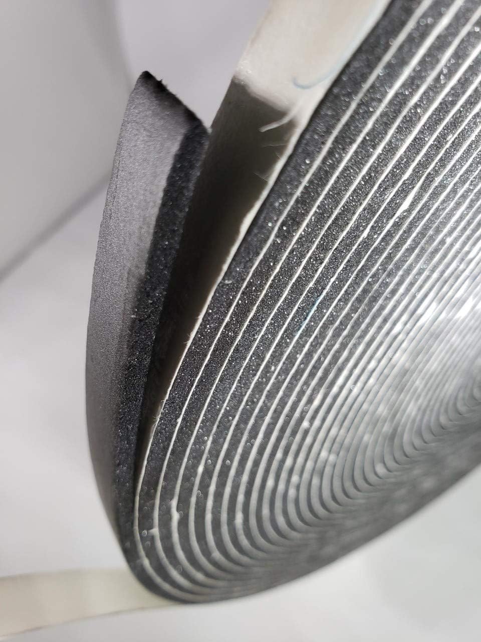 Adhesive Foam Tape, Low Density Sound Proof Insulation Closed Cell Foam Seal Weather Stripping, (Thick 1/4 x 1/2 x 35', Pack of 1 ROLL)