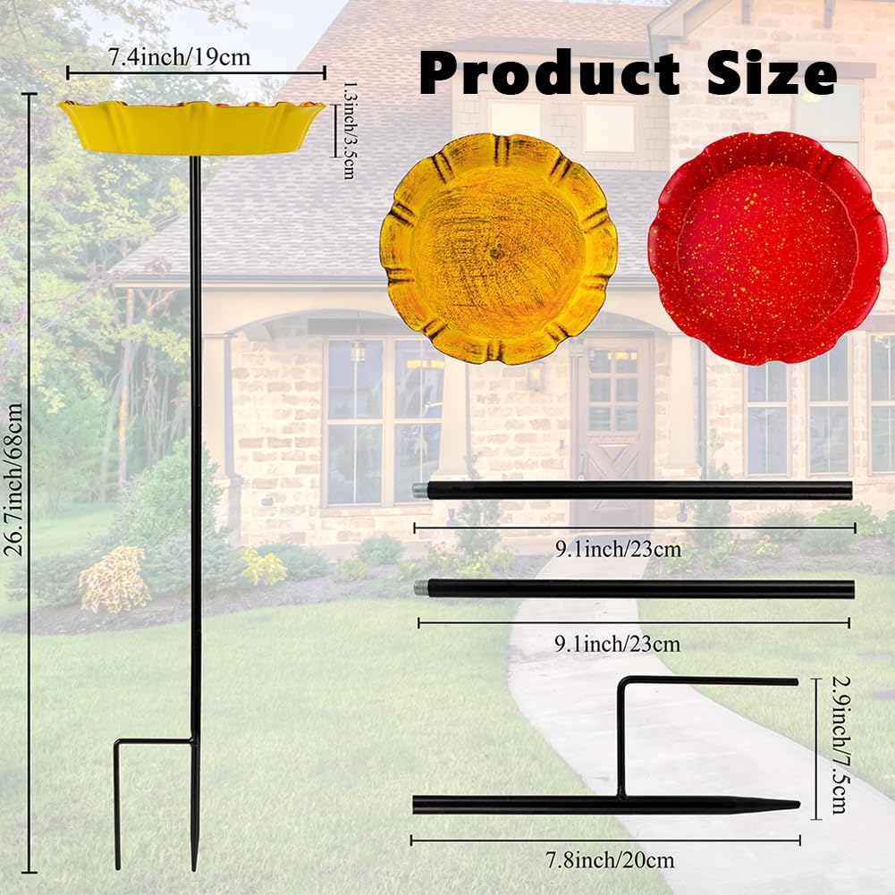 DREAMSOUL 38" Bird Bath + 2 PCS Bird Bath
