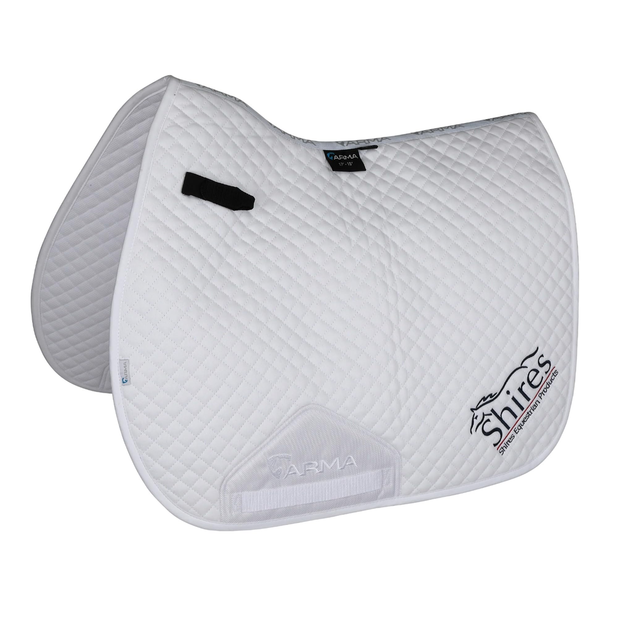 ARMA - Schabracke GP für SHIRES Pferde, weiß, 38,1 cm-41,91 cm
