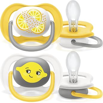 Philips AVENT SCF080/18 Ultra Air Dummy 6-18 Months Orthodontic 0% BPA Pack of 2 with Sterilising and Transport Box