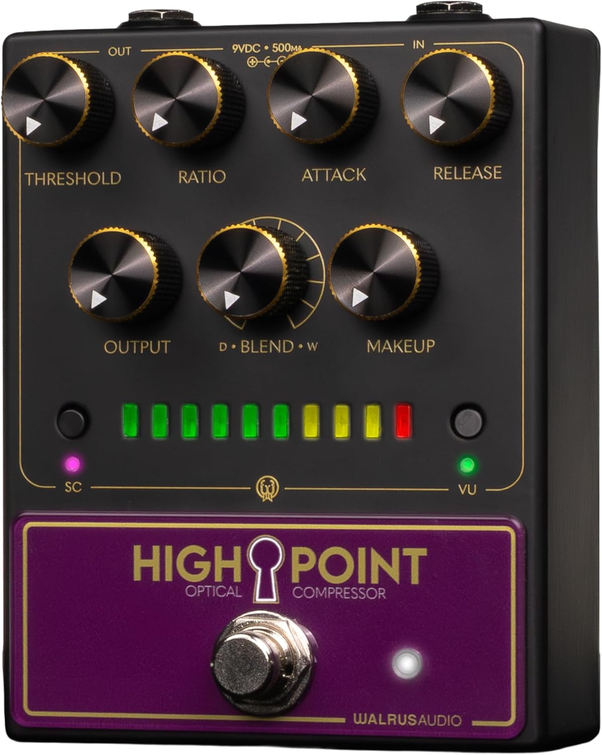 Walrus Audio Highpoint Optical Compressor Pedal, Black