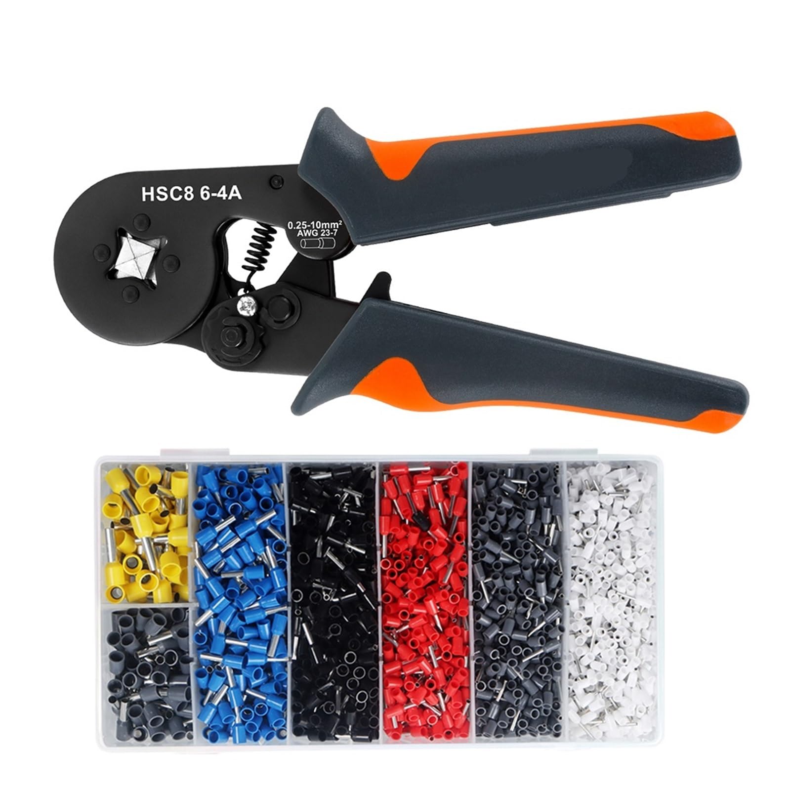 Corelix Hsc8 6-4A 2000Pcs Tubular Terminal Crimping Tool Hsc8 6-4 0.25-10Mm² For Electrical Wiring(Hsc8 6-4A 2000Pcs)