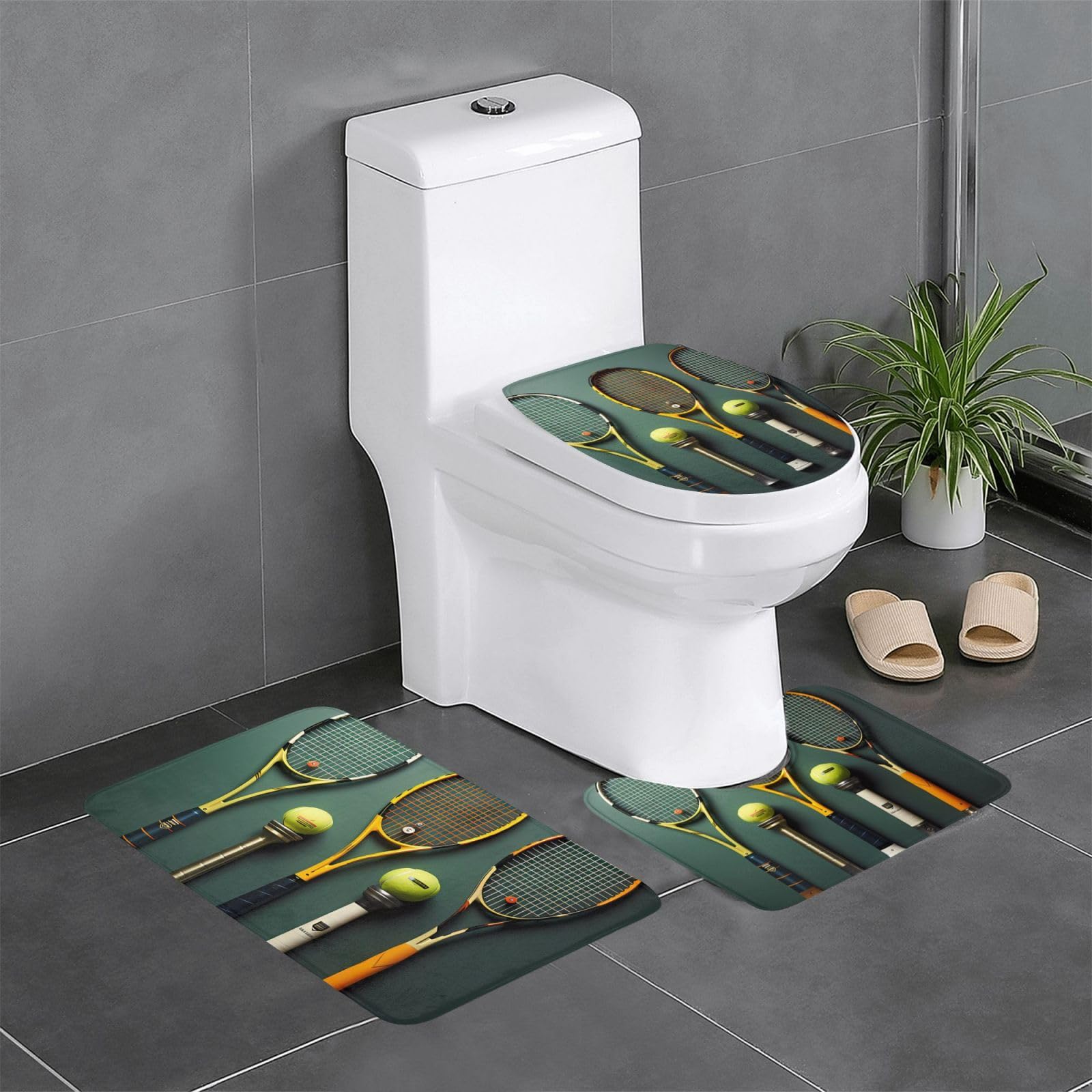 Tapis de salle de bain antidérapants pour éviter les glissades tapis de contour WC et ovale