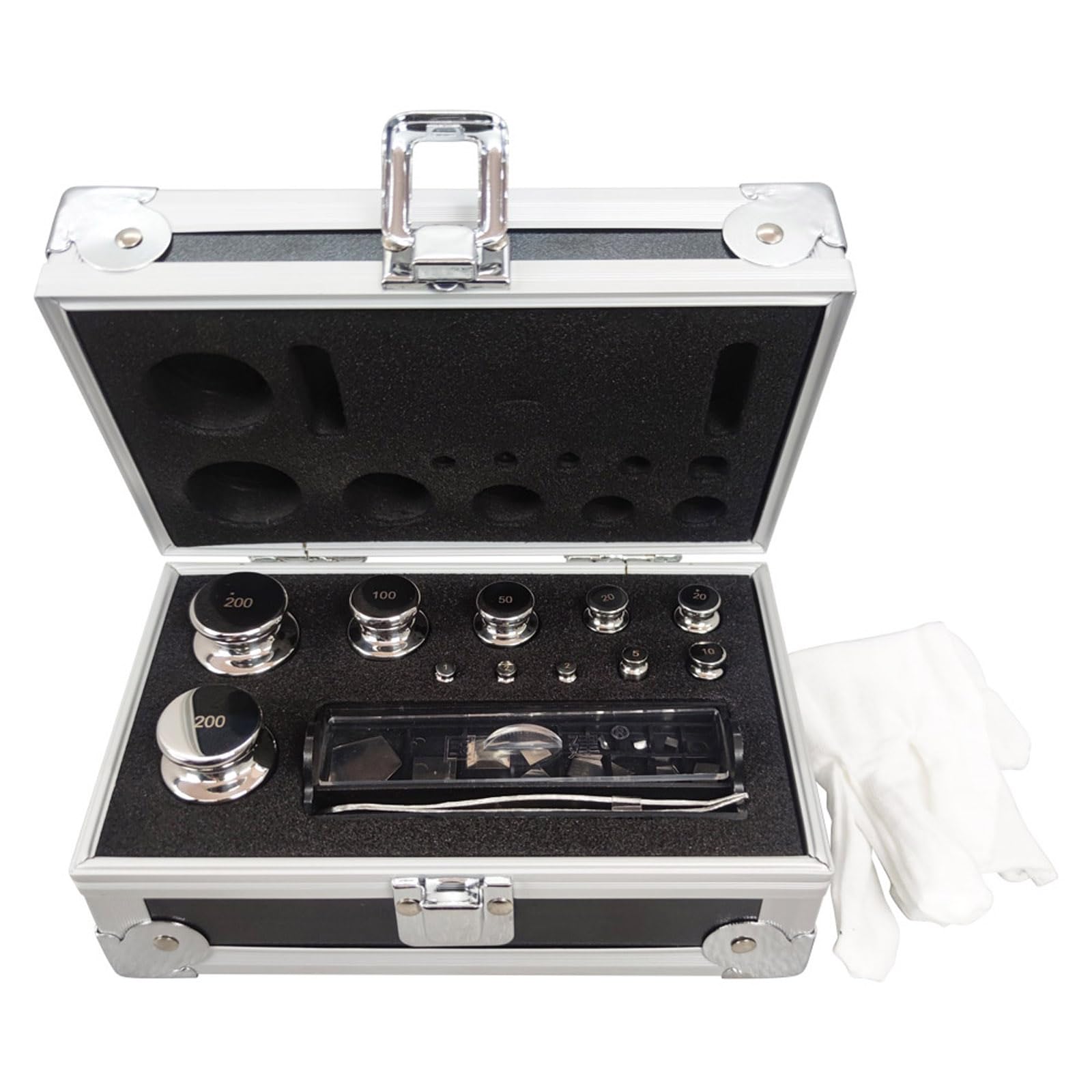 HQHAOTWU 1mg-200g Calibration Weight Kit, 304 stainless steel Balance Scale Calibration Weight Kit, 25 pcs Calibration Weights