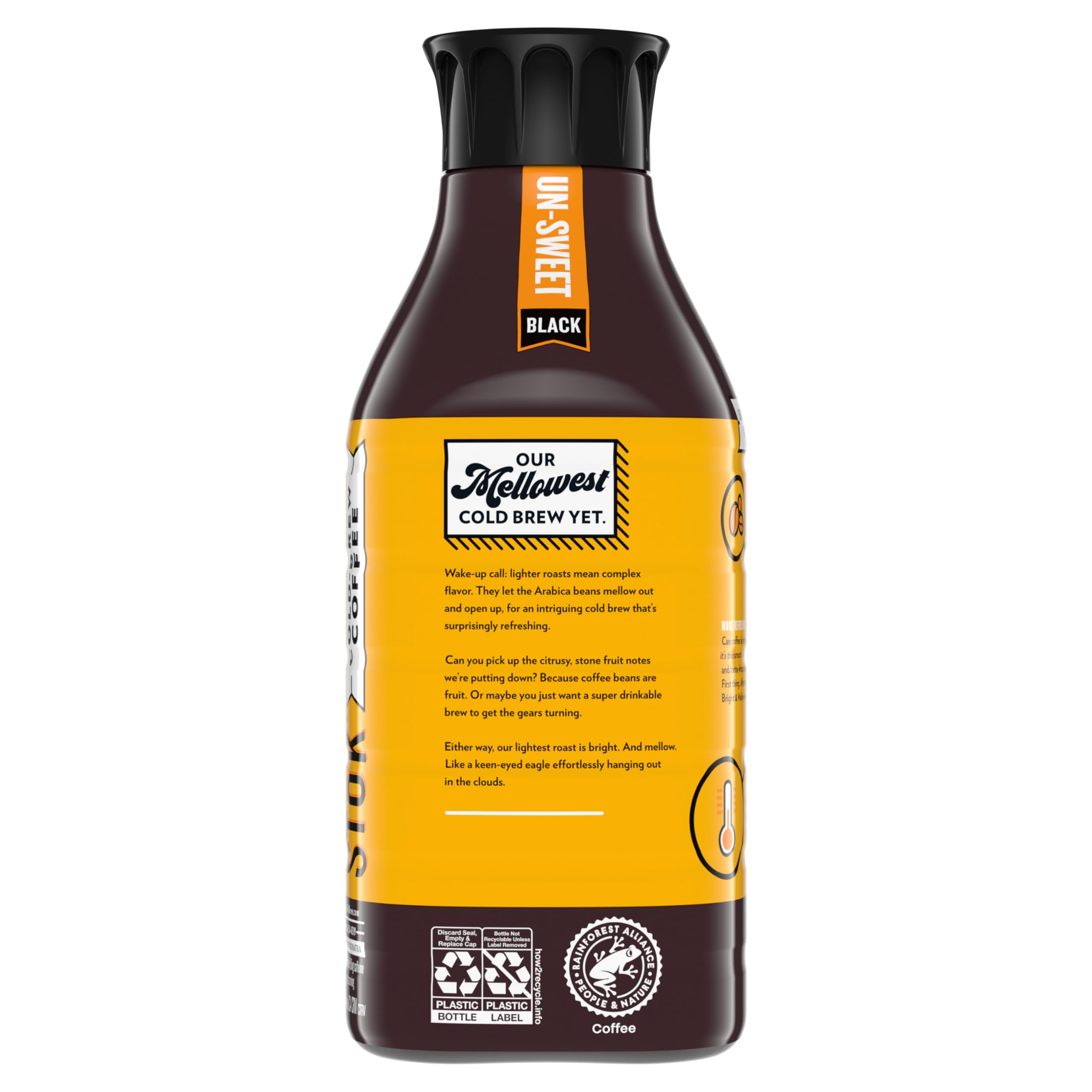 SToK Cold Brew Coffee, Bright & Mellow, Light Roast Brewed Low and Slow, Unsweetened, Black Coffee, 48 FL OZ Bottle