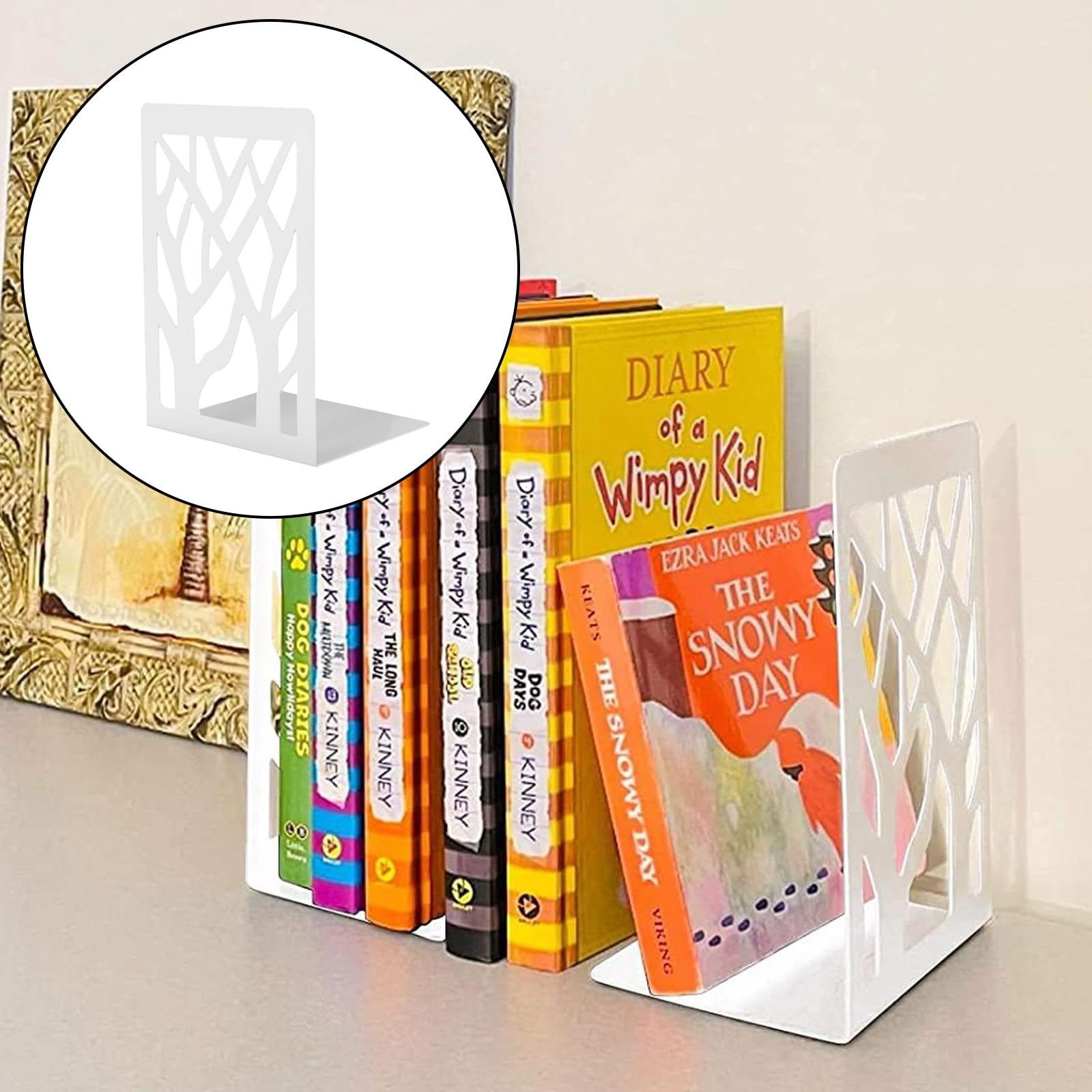 Lot De 6 Serre-Livres En Acrylique Transparent HOMURY - Antidérapants, Robustes Et Élégants Pour Bibliothèque, Bureau Et Étagère