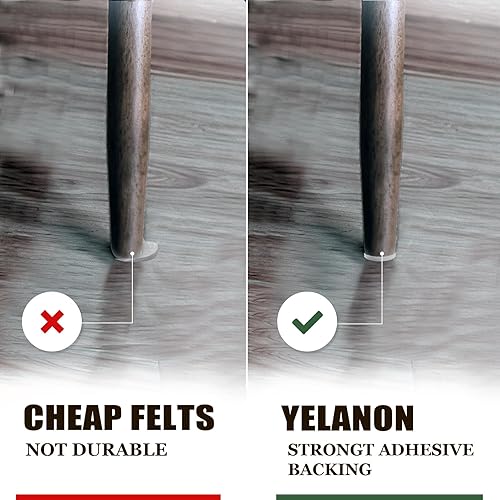 Miniatura 3 de Yelanon Almohadillas de fieltro para suelos de madera dura, 261 protectores de piso de alta calidad para muebles, almohadillas de fieltro para patas
