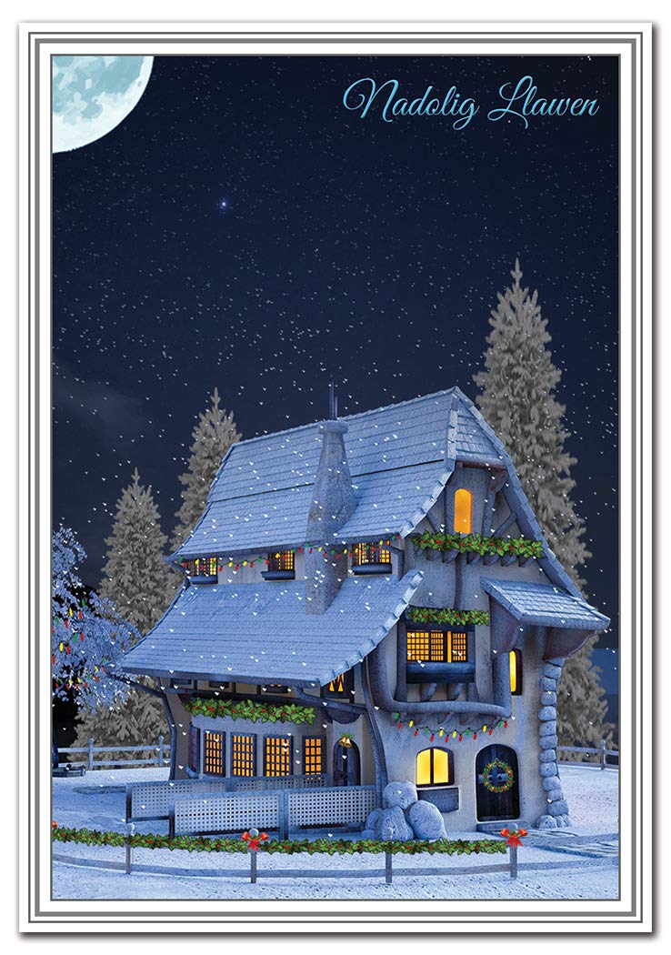 Christmas Cards in different languages - Merry Xmas – Exclusive Luxury Quality (Nadolig Llawen - Welsh)