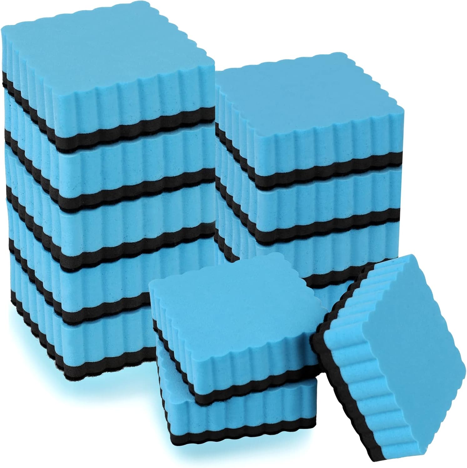 Dry Erase Erasers, 12 Pack Magnetic Whiteboard Eraser Chalkboard Cleansers Wiper for Classroom Office and Home(Green) : Everything Else