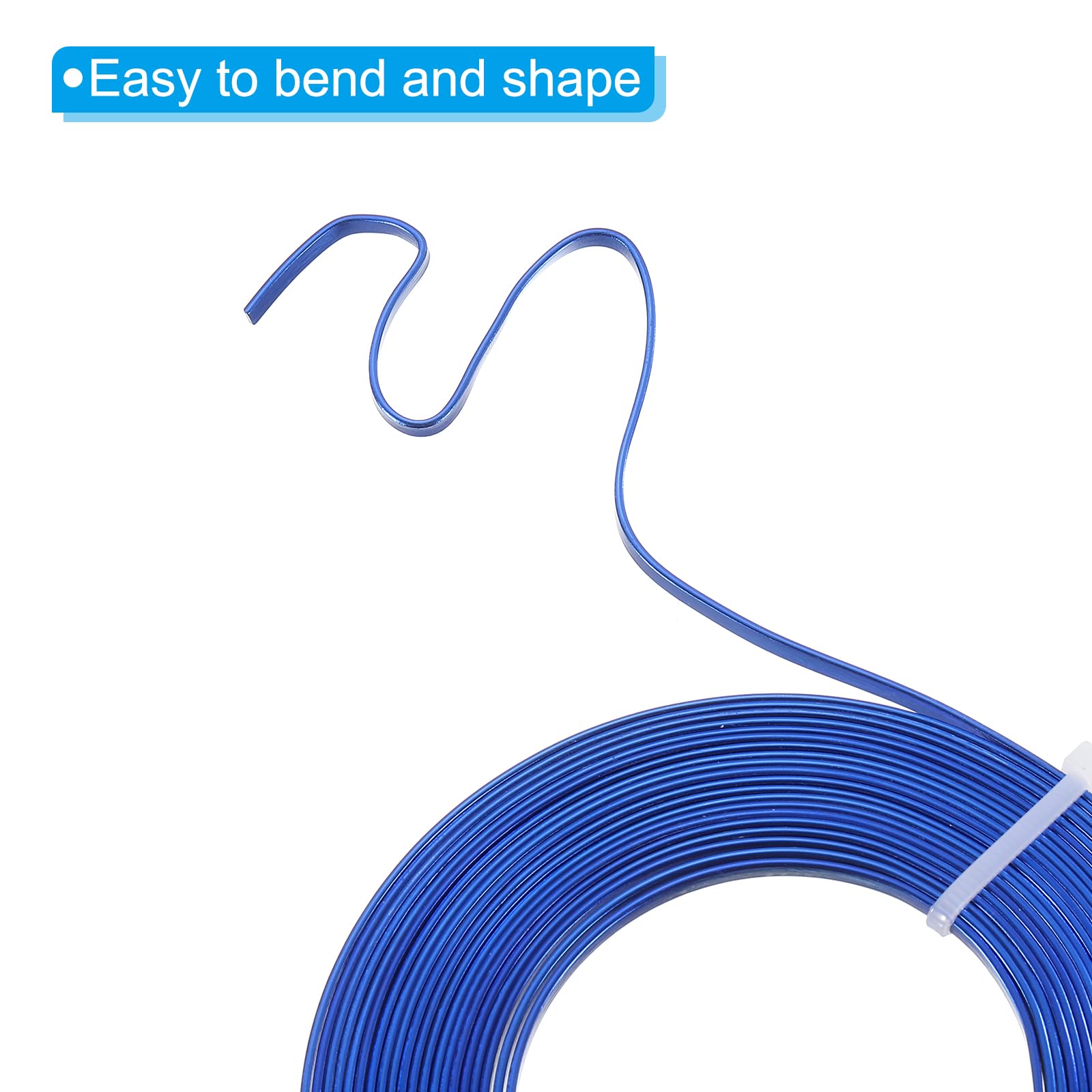 Fil D'aluminium Plat Argenté 5m - Calibre 18 AWG (1mm), Largeur 3mm - Pour Bijoux, Décorations DIY, Artisanat