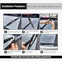 Vista 7 de Repuesto para Lexus UX250h 2019-2020, Mazda 5 2006-2015 Limpiaparabrisas silencioso -FAPIUO limpiaparabrisas delantero y trasero de 26 pulgadas, 16