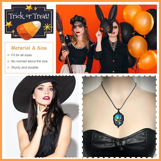 Gothic Jewelry Set Butterfly Necklace Earrings for Women Costume Party