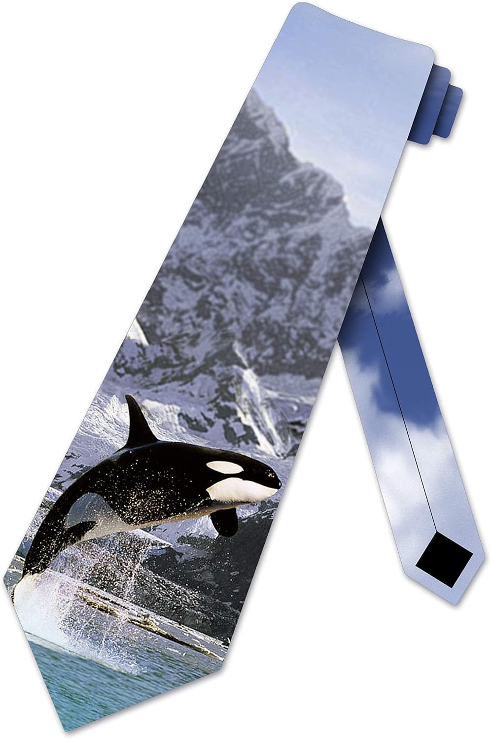 Three Rooker Orca Ties Mens Killer Whale Animal Necktie