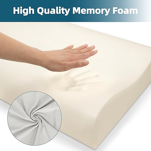 Miniatura 4 de urnexttour Almohadas de espuma viscoelástica de contorno para dormir, almohada cervical tamaño estándar para aliviar el dolor de cuello, almohada de