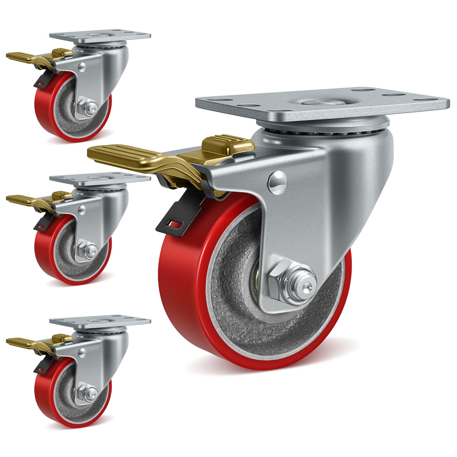 Heavy Duty Industrial Casters - 1800 lb Capacity -19 Heavy Duty Industrial Casters - 1800 lb Capacity -19