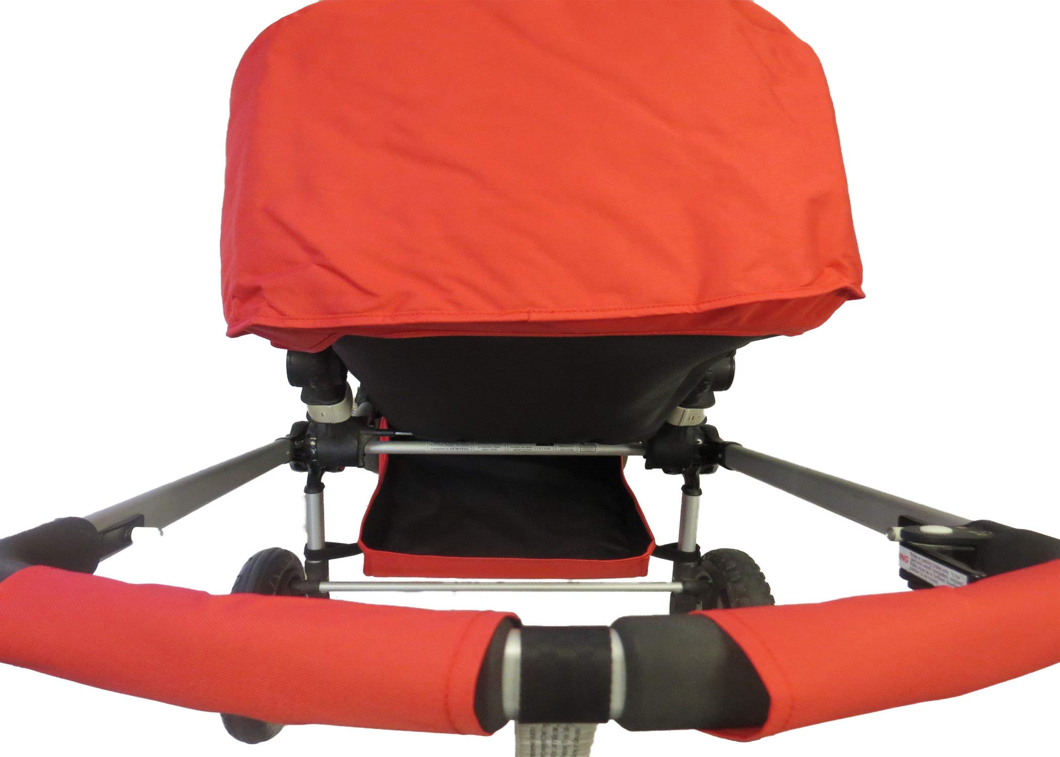 Red Sun Shade Canopy with Wires and Under Seat Storage Basket Plus Free Handle Bar Covers for Bugaboo Cameleon 1, 2, 3, & Frog Baby Child Strollers : Baby