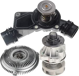 TOM AUTO PARTS BMW E46 Cooling System Kit – Water Pump, Fan Clutch & Thermostat For 325i 328i 330i 530i X5