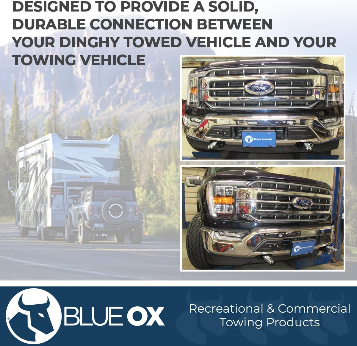 Blue Ox BX2681 Baseplate fits 2015-2017 Expedition, Navigator Includes Acc & EcoBoost | Solid Durable Connection | Keeps Dirt and Debris Out | Easy Removable Arms | Seamless Look
