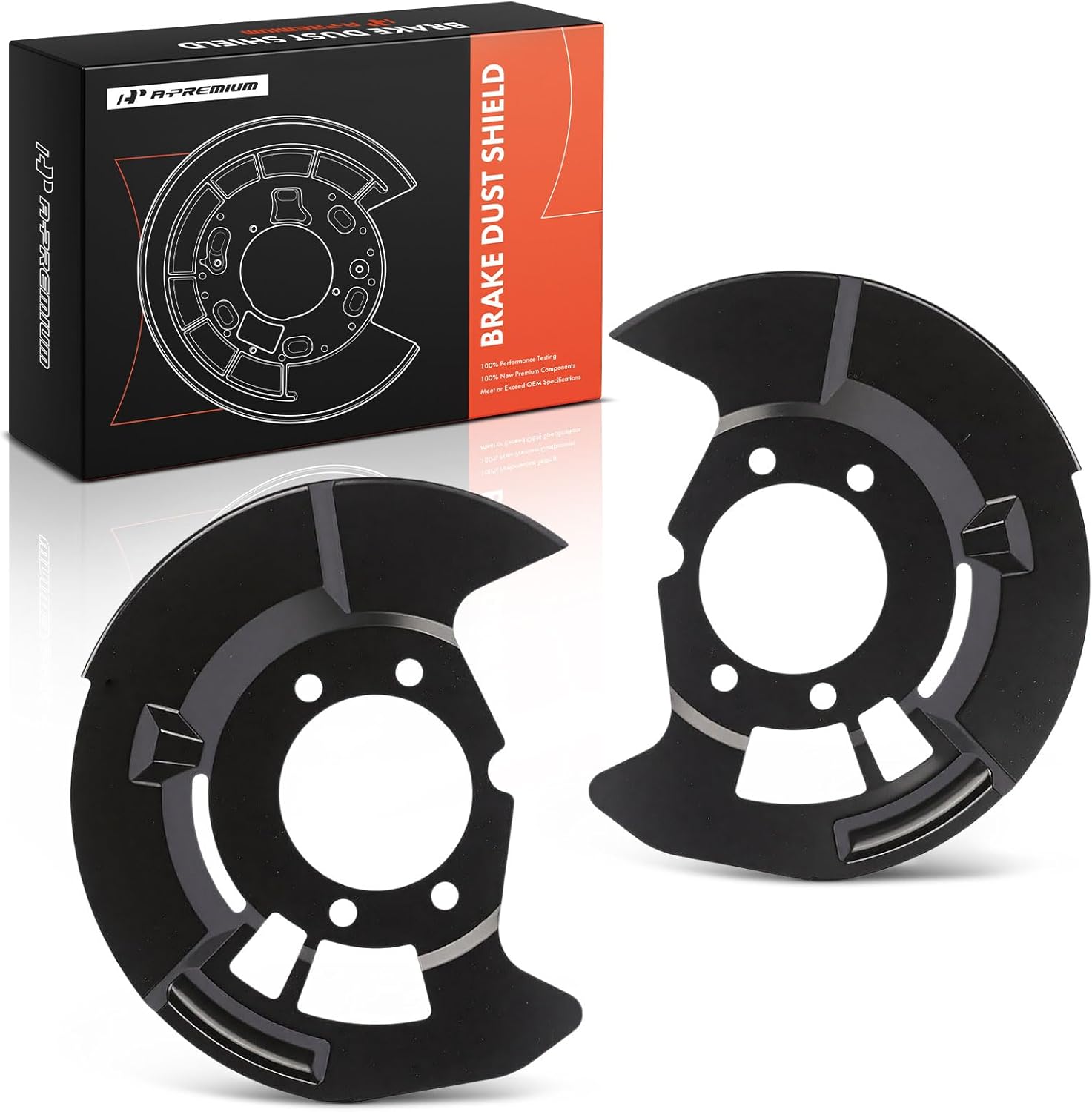 A-Premium Front Driver and Passenger Side Brake Dust Shield Compatible with Nissan Models - Altima 2013-2018, Set of 2