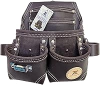 Vista 7 de 20-123 Bolsa de herramientas de cuero resistente de 5 bolsillos, color negro