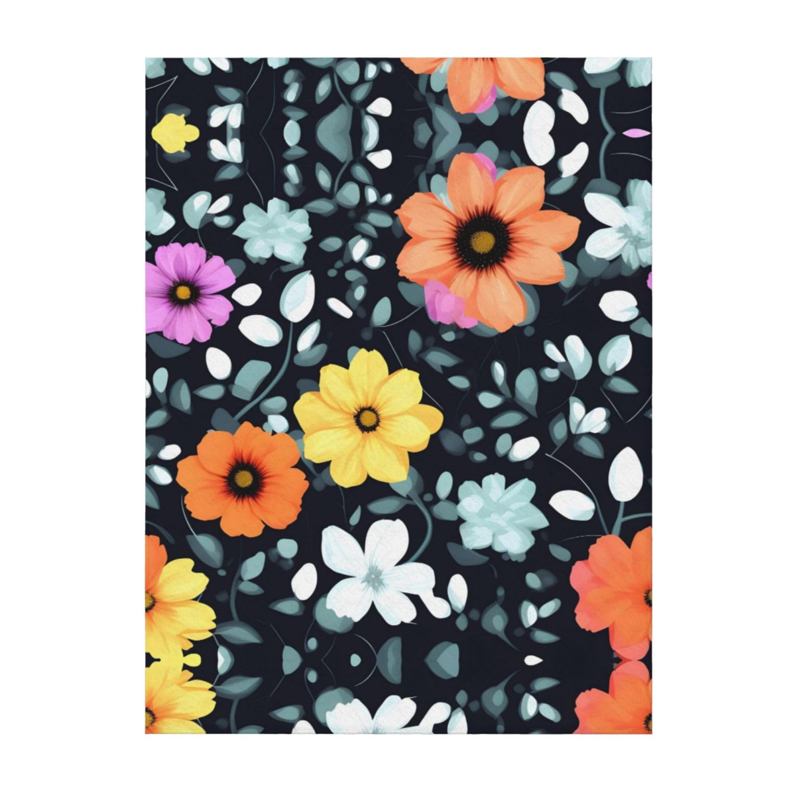 Couverture de fleurs colorées pour des soirées cocooning sur le canapé