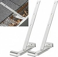 Blulu 25 Sets 5" Aluminum Roof Gutter Hangers with Straps - No Eaves Needed, Durable Support for Aluminum & Steel Gutters