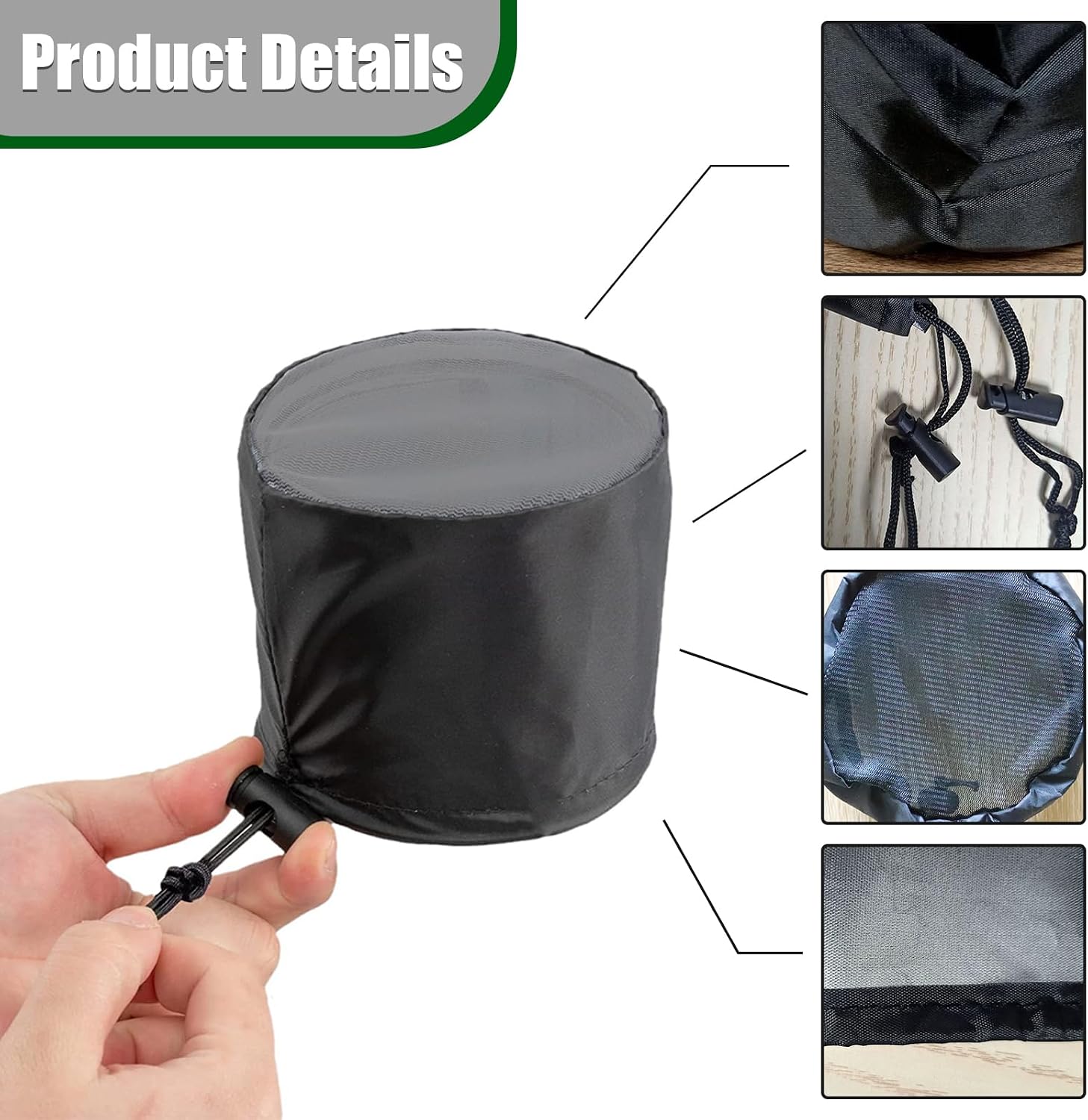 INCAUCA 4 Inch Grow Tent Vent Cover Filter, 2Pcs Grow Tent Duct Filter Vent Cover w/Elastic Band & Fixed Buckle, Mesh Net Shield for Plant Grow Tent Ventilation Fan Exhaust Screen