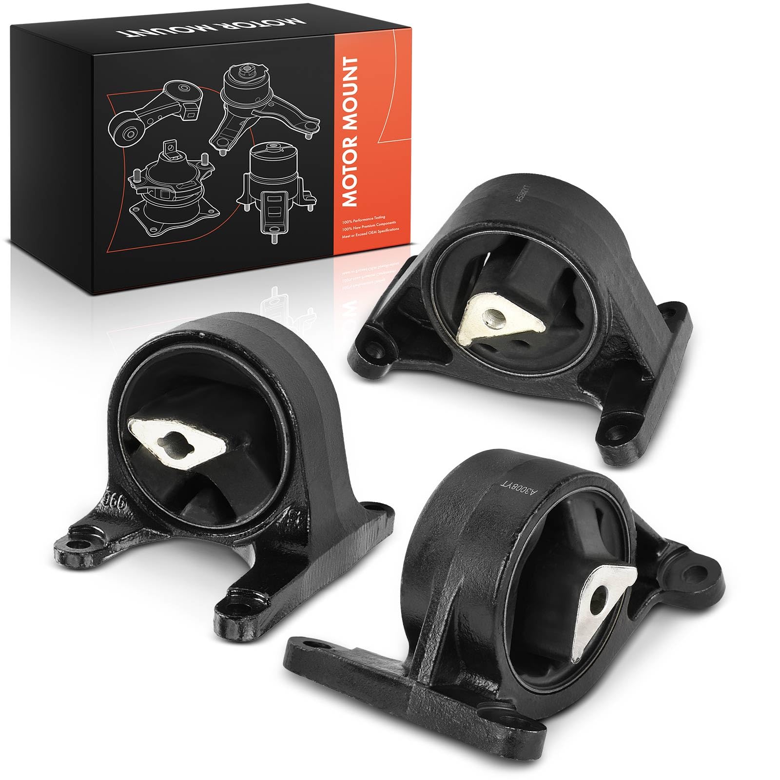 Frankberg 2x Supporti Motore + 1x Supporto del cambio Compatibile con Grand Cherokee II WG WJ 4.7 V8 4x4 1999-2005 Replace# EM-3013,3008