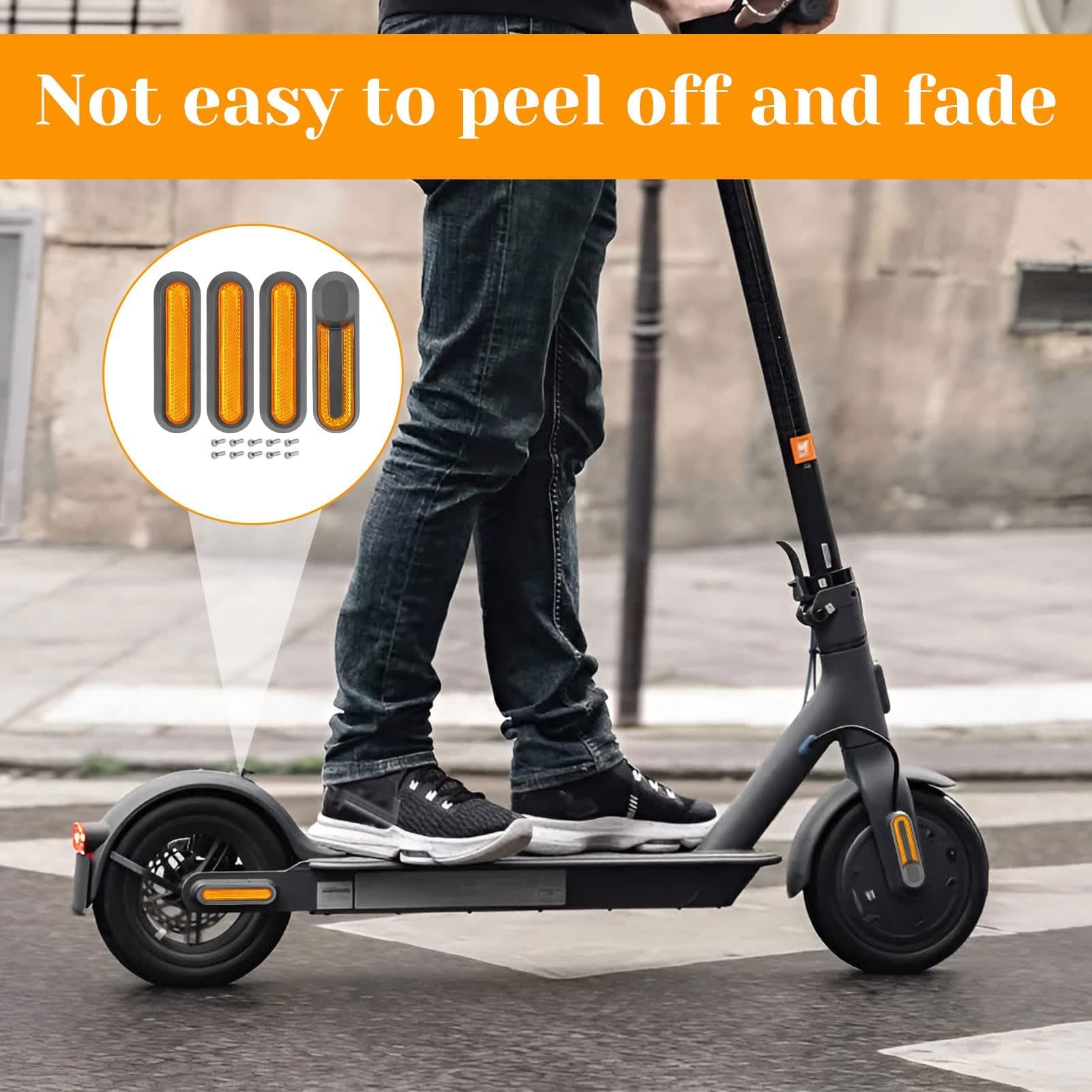 myBESTscooter - reflecterende sticker stel voor- en achterwiel voor Xiaomi M365 Pro elektrische scooter