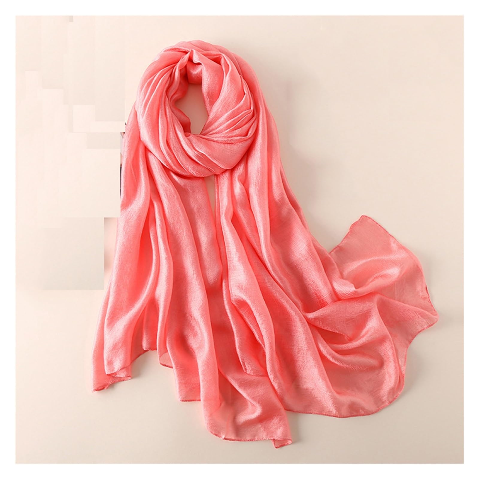 Printemps été Plage châle Brillant écharpe modélisation Foulard en Soie(D)