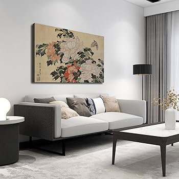 牡丹の花と蝶の日本画額装 牡丹の花と蝶の日本画額装 牡丹の花と蝶の日本画額装 牡丹の花と