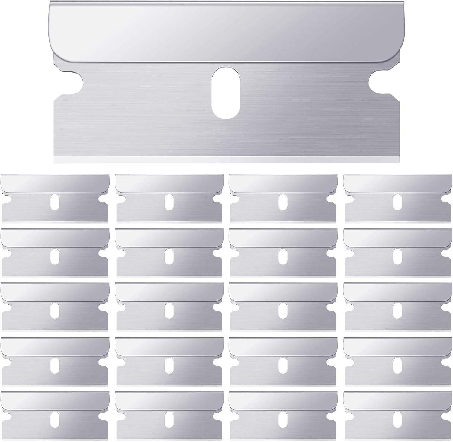 Honoson 40 Pcs Straight Razor Blades, Carbon Steel Single Edge Razor Blades Bulk, Replacement Heavy Duty Utility Sharp Blade for Scraping Box Cutting Glass and Paint Removal Stickers
