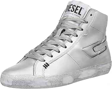 Amazon.co.jp: DIESEL Women's Leather Midcut Sneakers