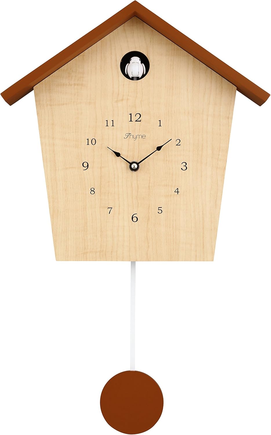 ロココ調 両面 花柄ローマ数字掛時計 無音 ブラウン 値下げしました