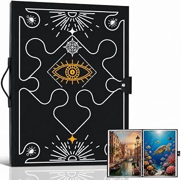 Puzzle Storage Folder, Puzzle Binder for 1000 Piece Puzzles Collection, 26 Pockets Puzzle Saver Book Holder, Puzzle Album for Finished Puzzles, Puzzle Accessories for Puzzles Enthusiasts