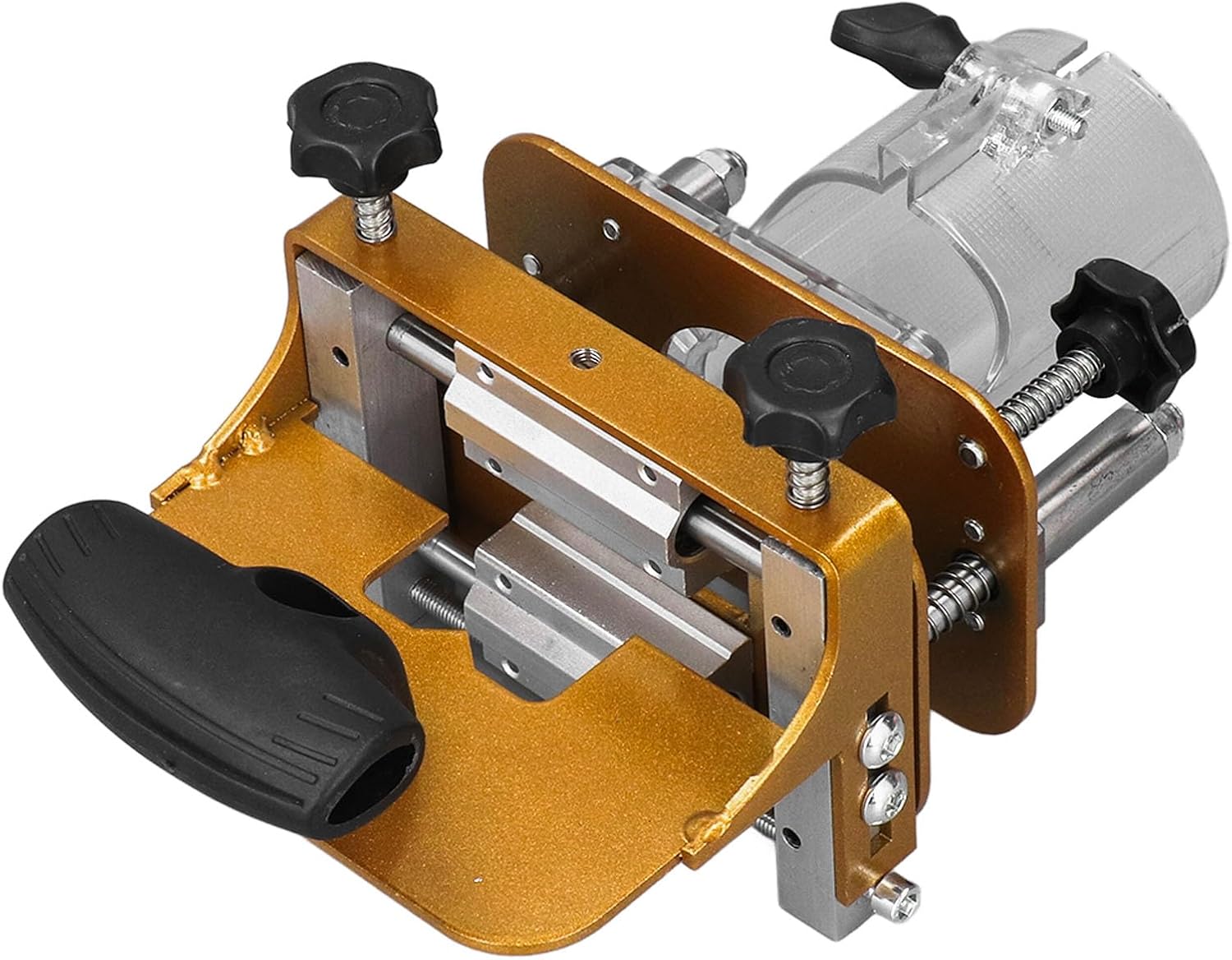 Goshyda Mortising Jig 2 in 1 Efficient Stainless Steel Slotting Fixture for Woodworking Slotting Positioner,Mortise and Tenon Jig for Woodworking Tool