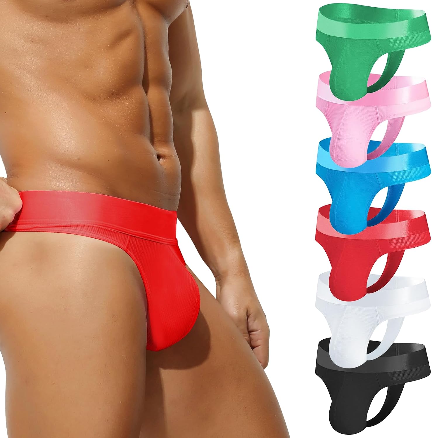 KAREN SPACE Men's thong underwear, Sexy Low Rise G Strings T-Back Under Panties