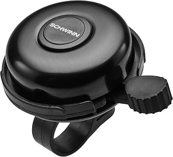 Schwinn Classic Black Bike Bell, Bicycle Accessories, Kids and Adult Bikes, Easy Installation, Loud Ringing Sound