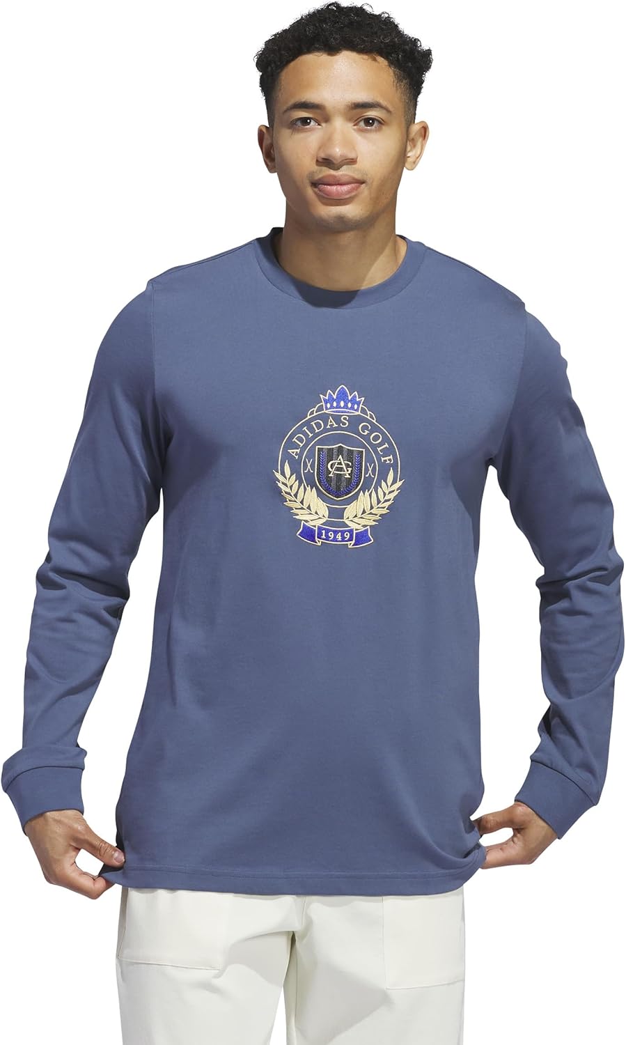 Adidas Mens Golf Go-to Crest Graphic Longsleeve