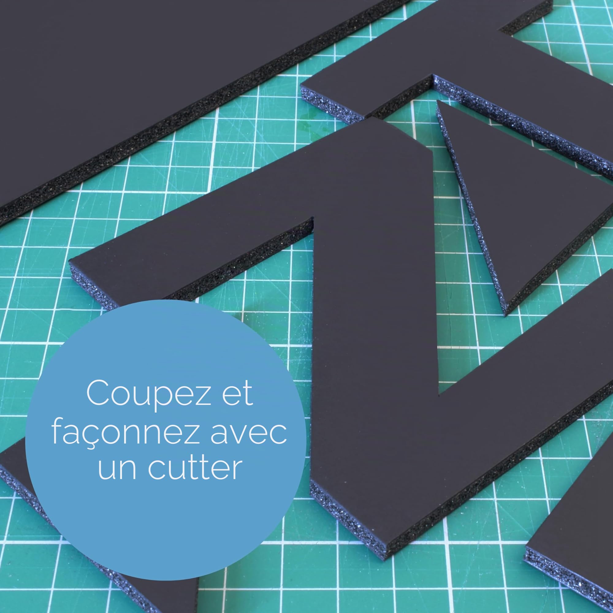 Cathedral Lot de 20 planches de mousse Noir A4