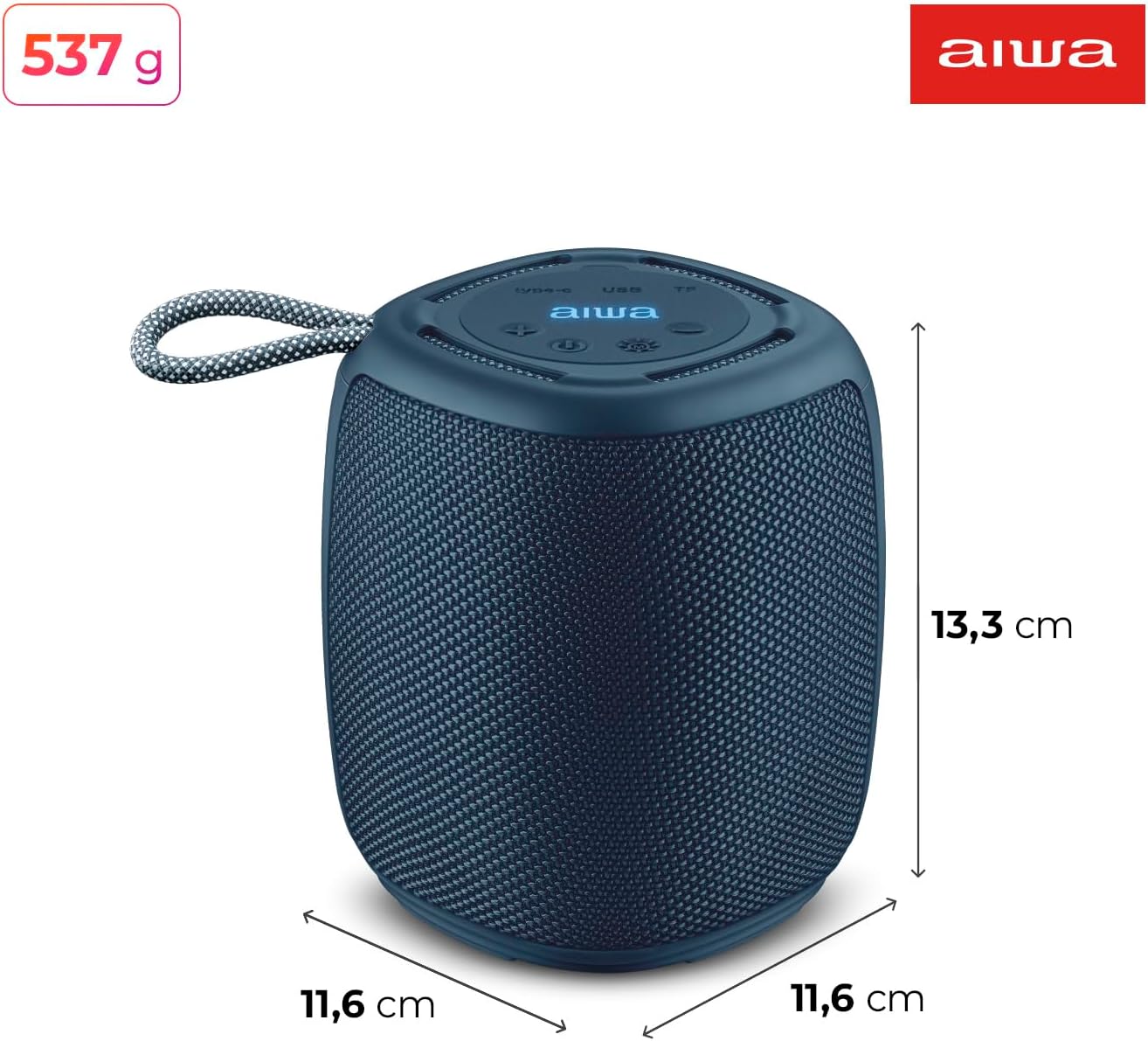 71D7ZEuNw1L._AC_SL1500_ Caixa de Som Speaker AIWA SP-03-BL Bluetooth IPX4 RGB