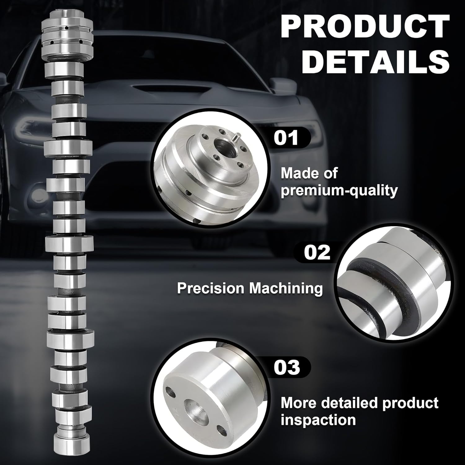 Partsflow MDS Engine Camshaft 53022263AF for Dodge Ram 1500 2009-2019 for Ram 1500 2011-2019 for Durango 2009 for Chrysler Aspen 2009, for 5.7L HEMI V8