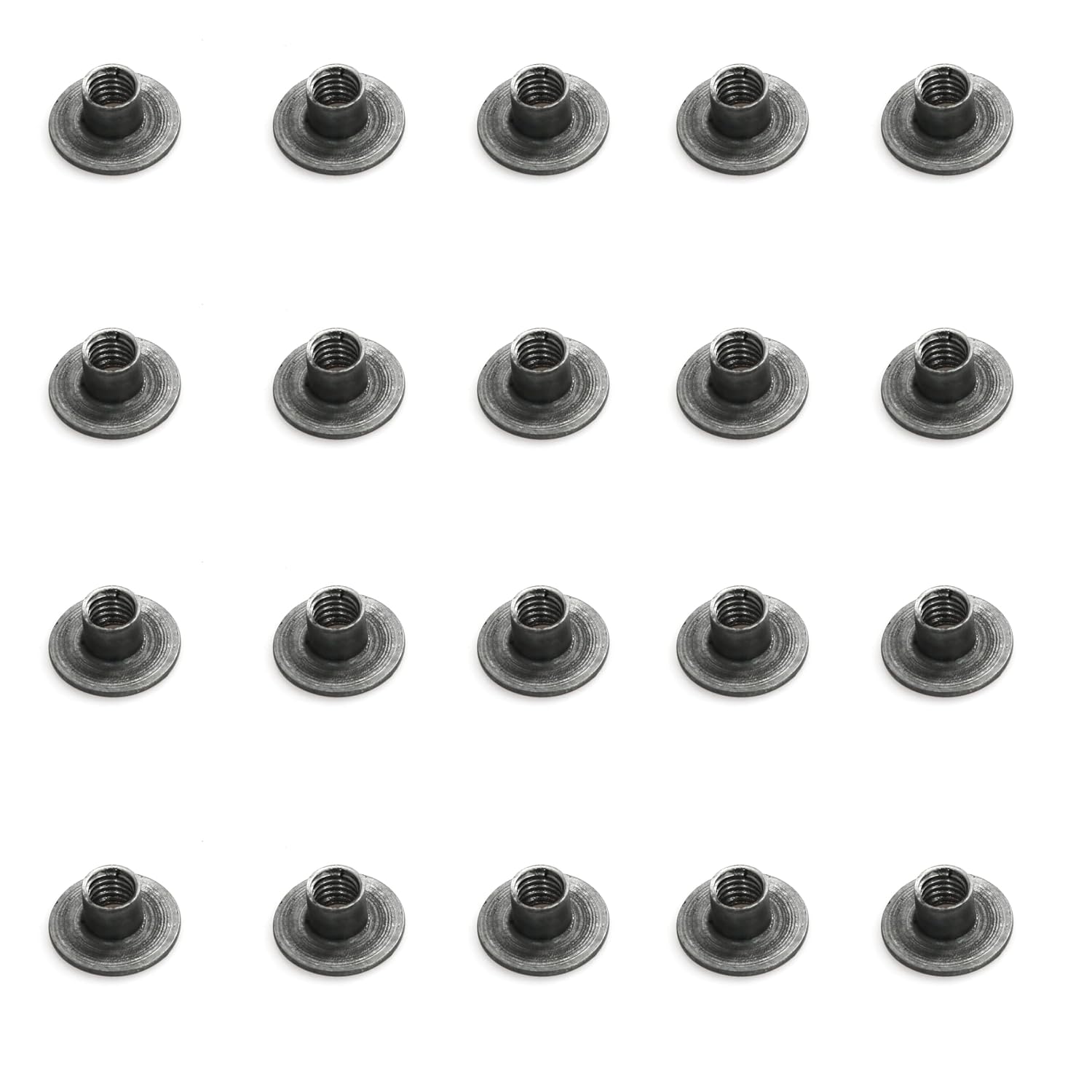 heyous Furniture Hardware Insert Tee Nut Welding Nut 3/8x12-16 Grey Carbon Steel T Nut for Pipe Furniture Racking and Trolley Castor Threaded Connection